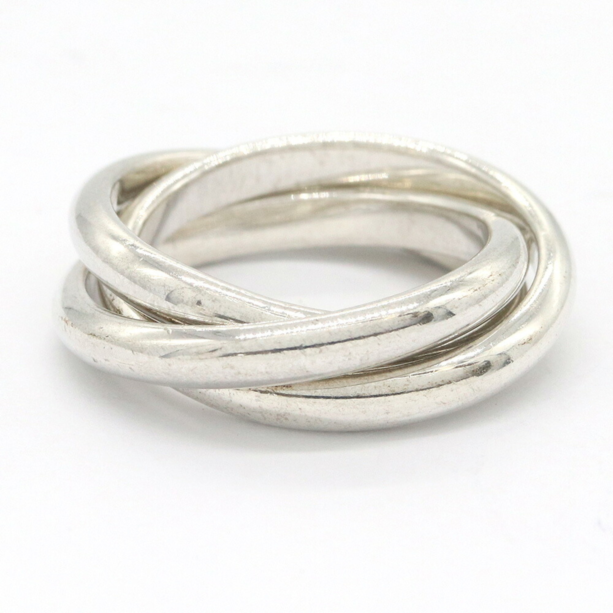 Tiffany & Co. Triple Ring, Sterling Silver 925, Us 4.5-5, Jp, Women's, Trinit...